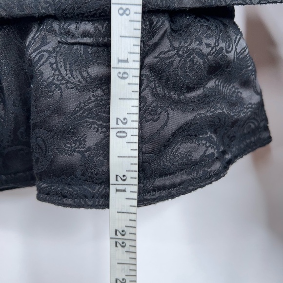 Vintage Huitieme Jacket Japan Black Paisley Snow Ski Style Puffer Belted Cropped - Picture 13 of 13